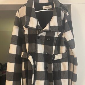 Sebby black and white plaid XL women’s jacket